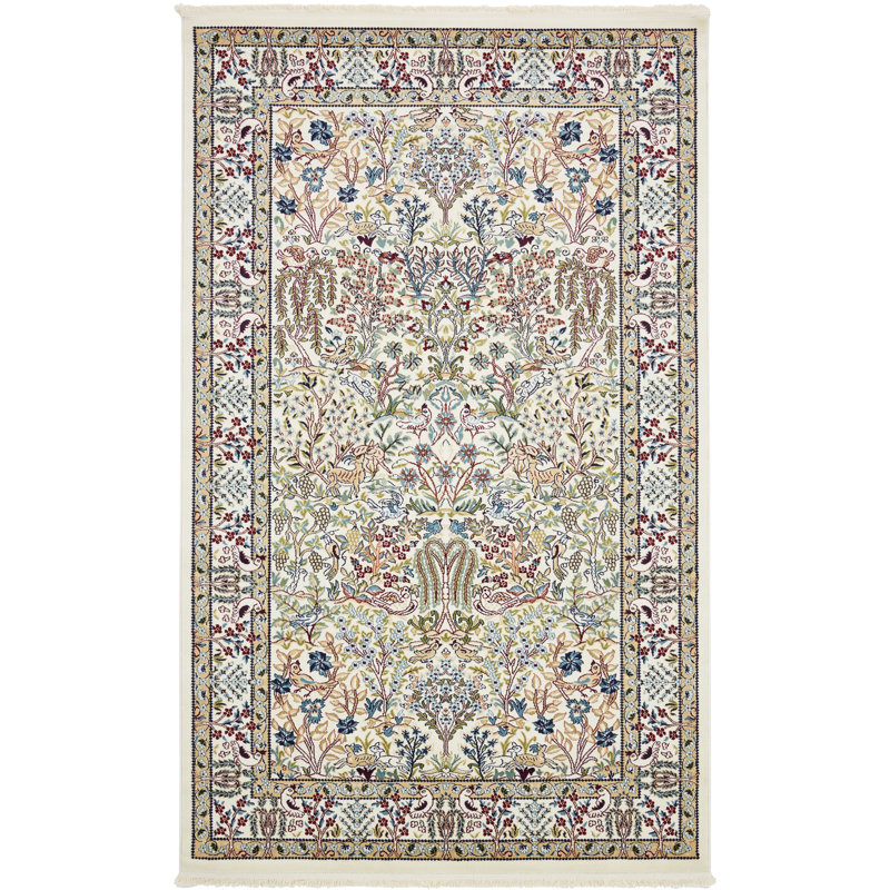 Astoria Grand Jackson Oriental Ivory Area Rug & Reviews Wayfair